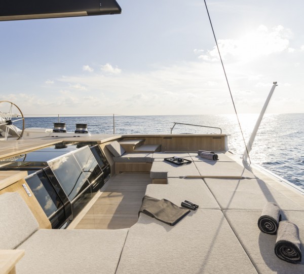 Aft beach club with access from master suite