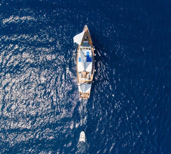 Aerial View Of The Yacht