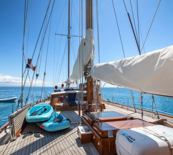 On Deck Of Sailing Yacht GAEL I