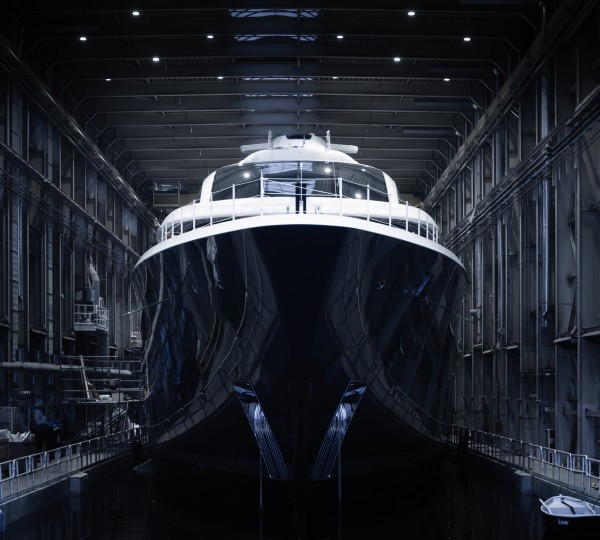 Luxury Yacht PROJECT 714 Leaves The Shed