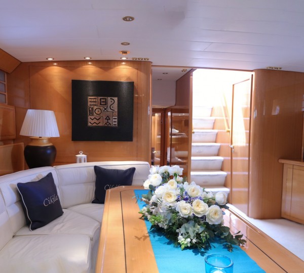 Main salon looking aft