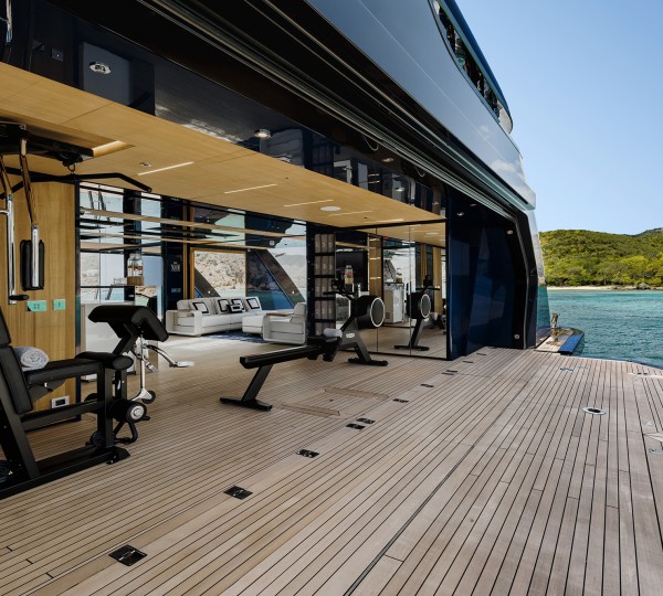 Beach club gym and fold out balcony