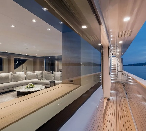 Side deck view into main salon