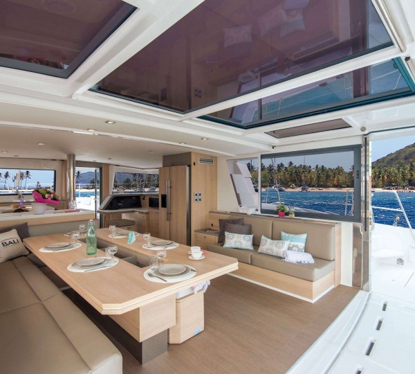 Aft deck flows into main salon