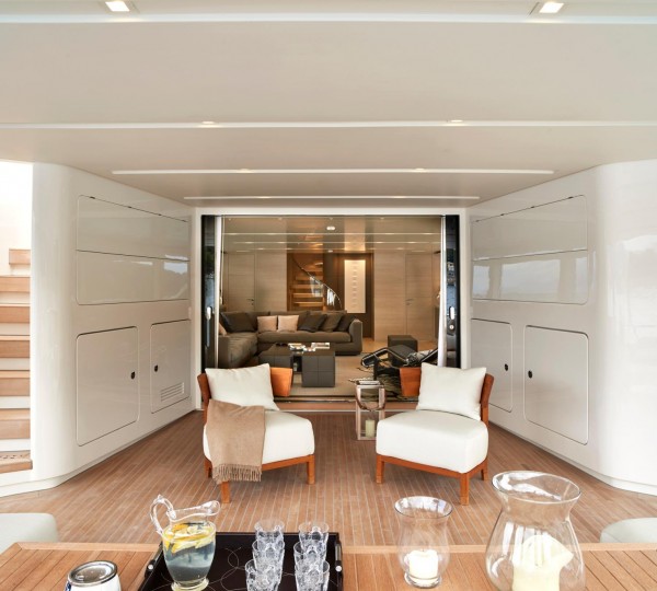 Bridge deck leading to sky lounge