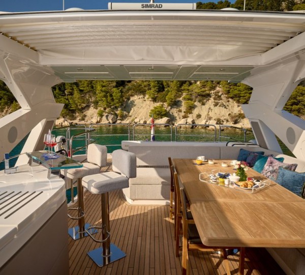 Flybridge view aft