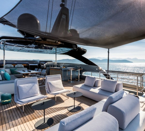 Sun deck view forward