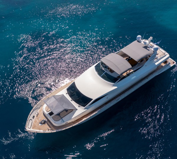 Aerial view with sun shades open