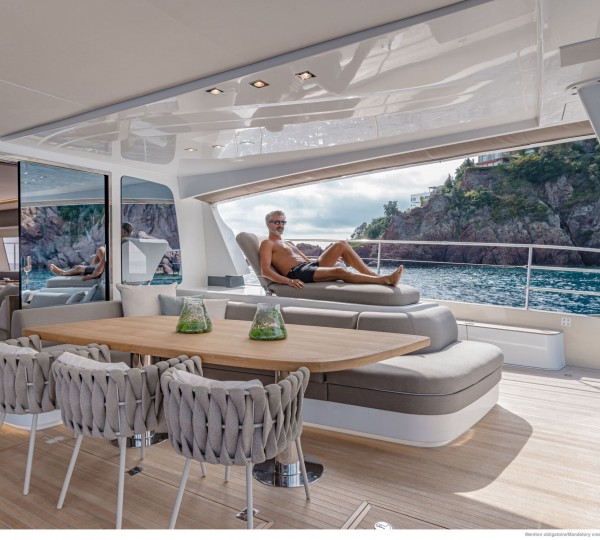 Aft cockpit sunbathing