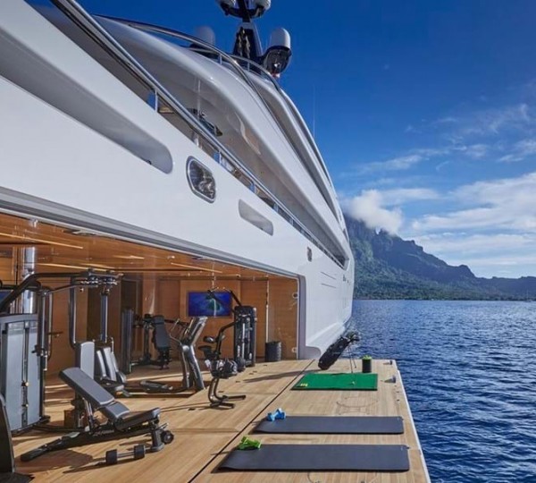 Fold out deck in the gym