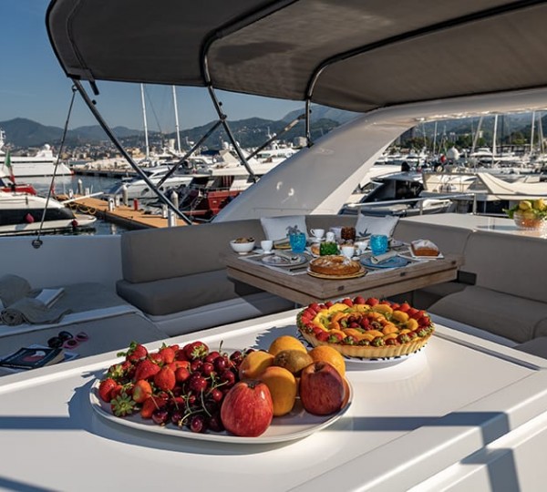 Luxury charter catering