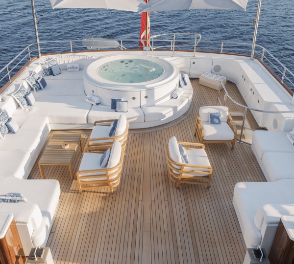 Aerial view of bridge deck aft