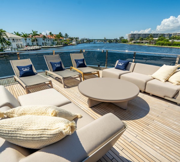 Flybridge lounge area