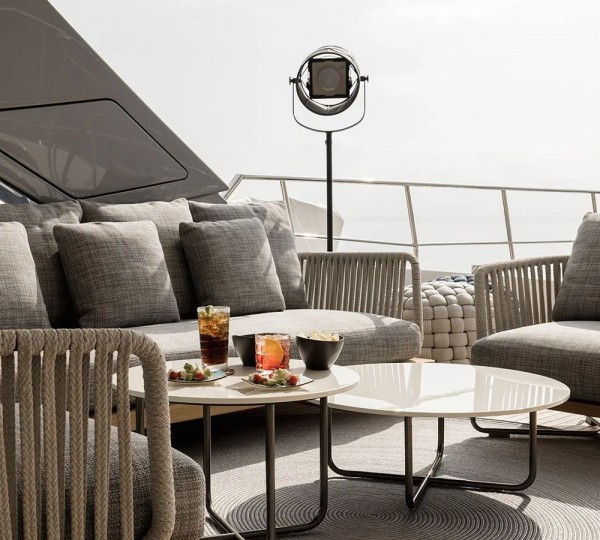 Stylish contemporary deck furnishings