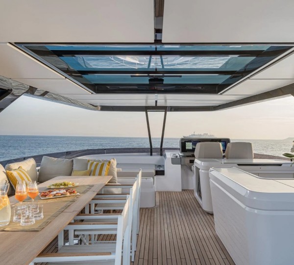 Sun deck view forward