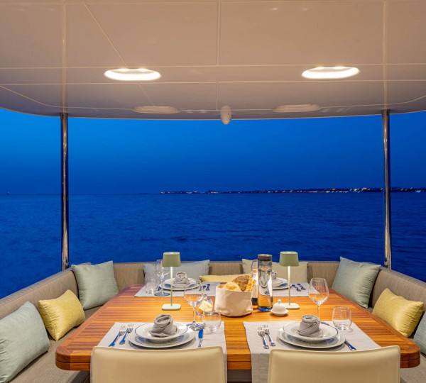 Aft deck dining - the perfect al fresco experience