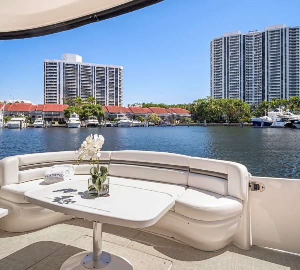 Aft deck dining view aft