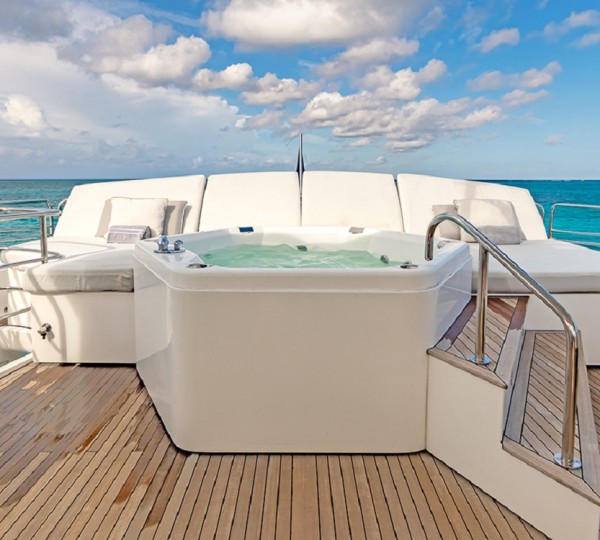 Relaxing space around jacuzzi