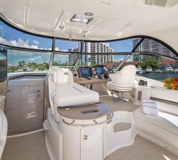 Enclosed section of the sun deck