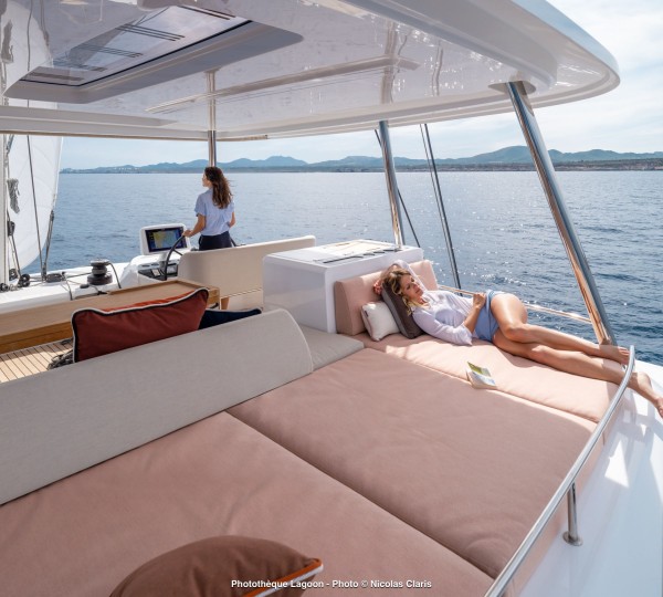 Flybridge sunbathing