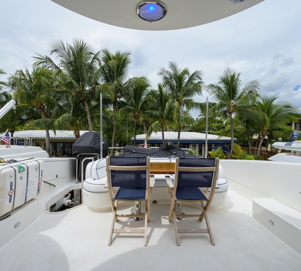 Flybridge view aft