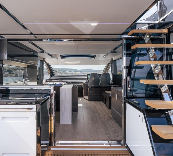 Main deck aft view into main salon