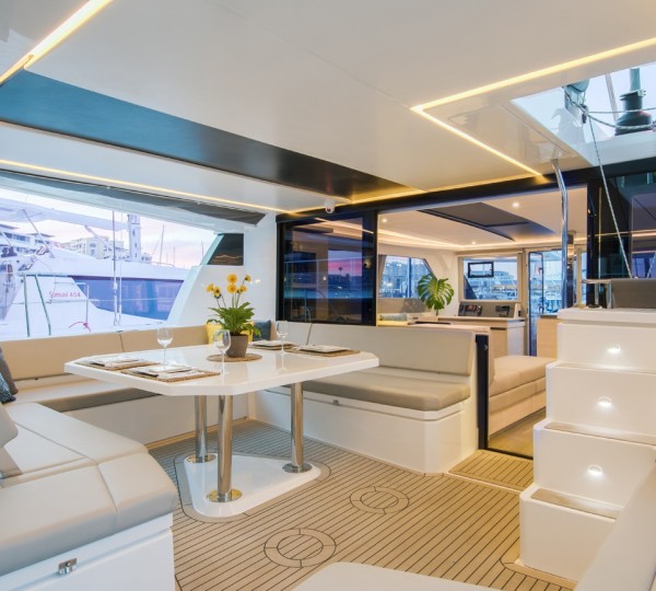 Aft Cockpit On Board Luxury Yacht WINDSEA