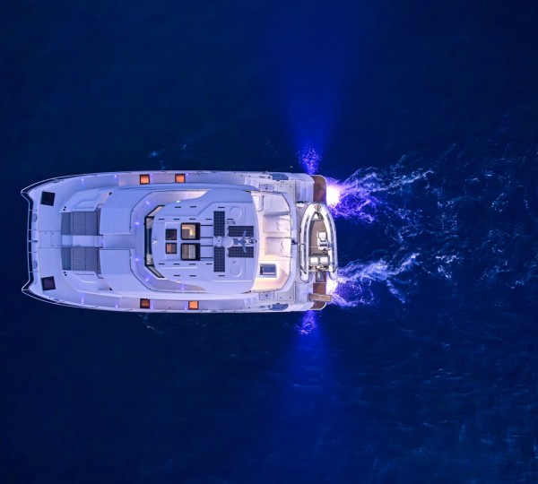 Aerial View With Underwater Lights