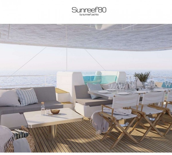 Sailing Catamaran OHANA Flybridge (shipyard Rendering)