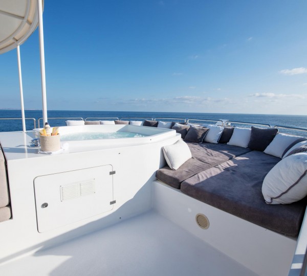 Sun Deck Jacuzzi On Board Luxury Yacht LOULOU