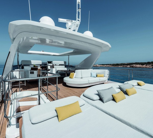 Sun Pads On The Flybridge