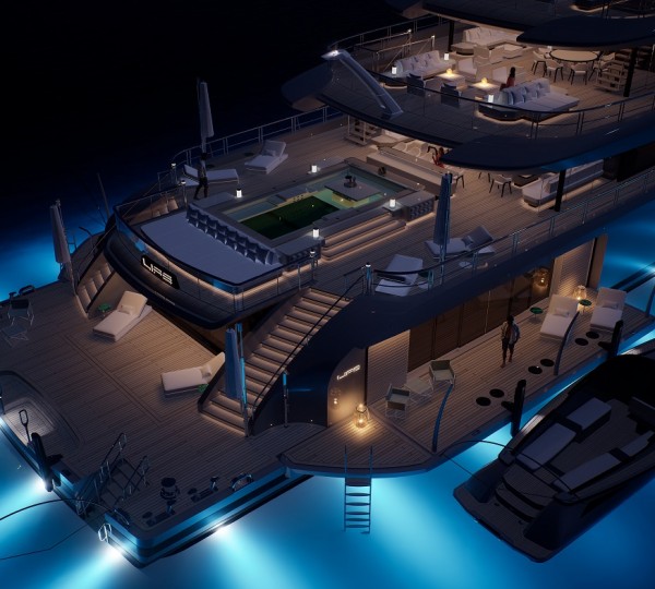 Beach Terrace At Night