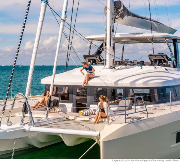 Sailing Catamaran AURA Bow