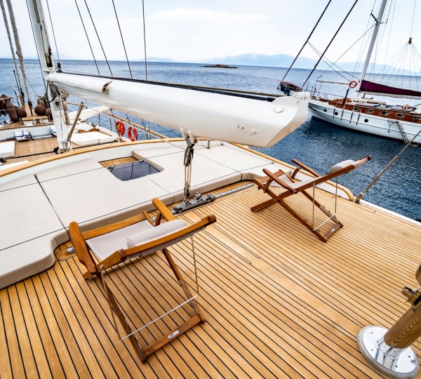 Sun Pads On The Pilot House Roof