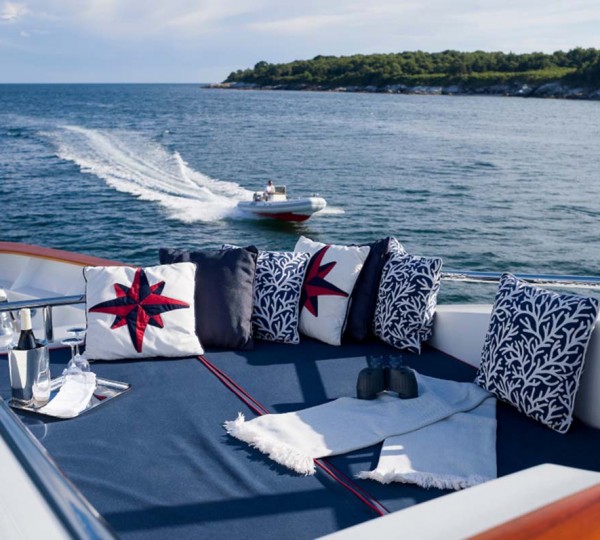 Foredeck With Tender Approaching