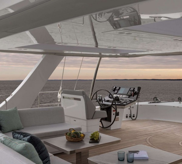Sun Deck View Forward To Helm Controls
