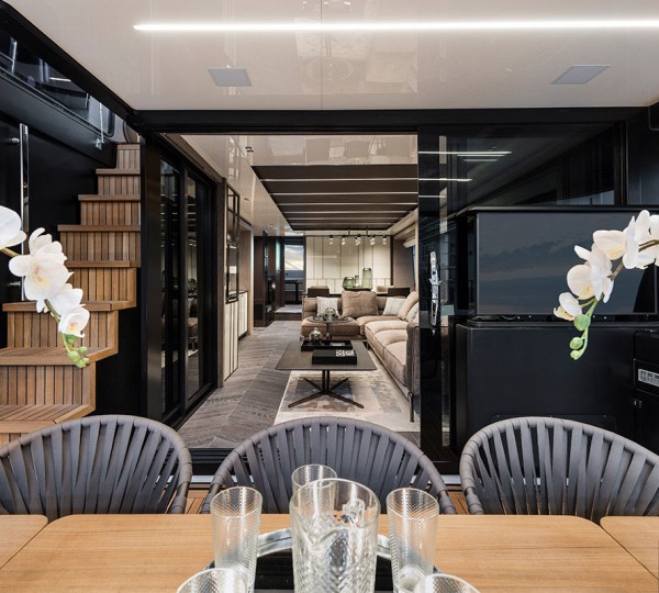 Aft Deck View Into Main Salon