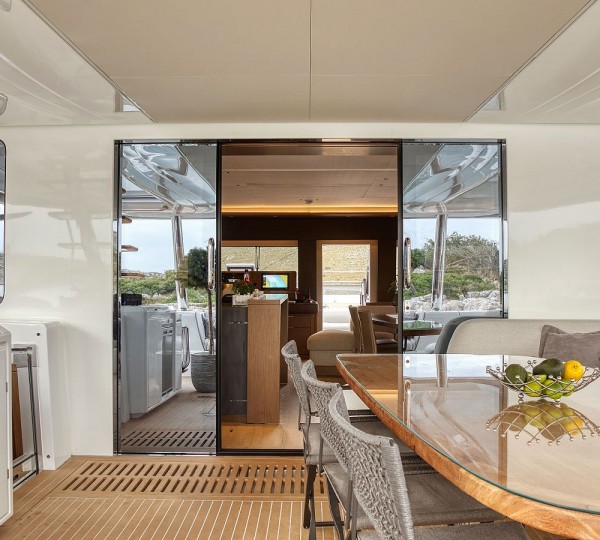 Aft Cockpit View Into The Main Salon