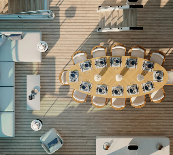 Ariel View Of Main Deck Lounge And Dining