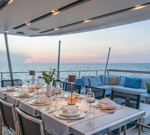 Sun Deck Dining Table - Set For Dinner