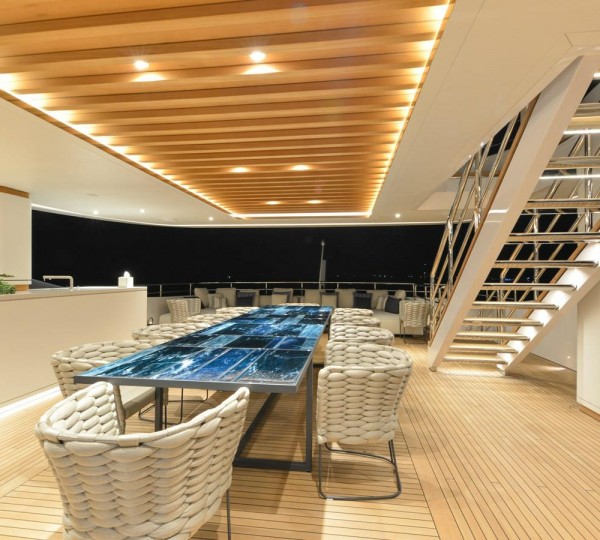 Upper Deck Dining At Night