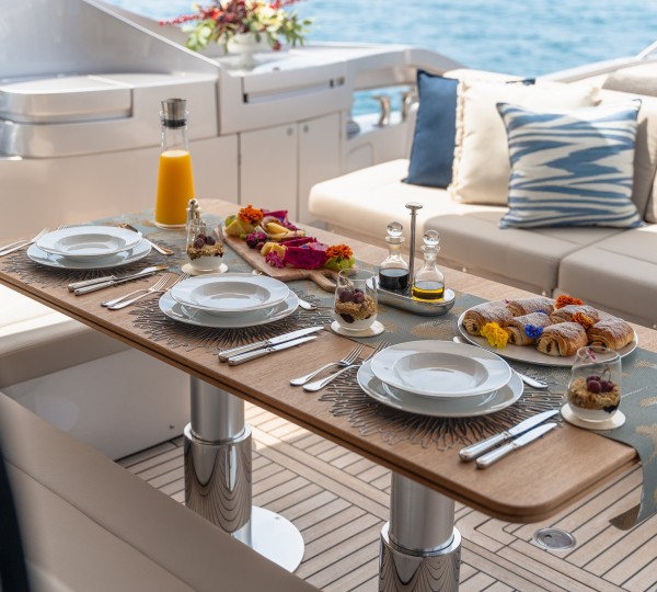 Aft Deck Dining - Laid For Breakfast