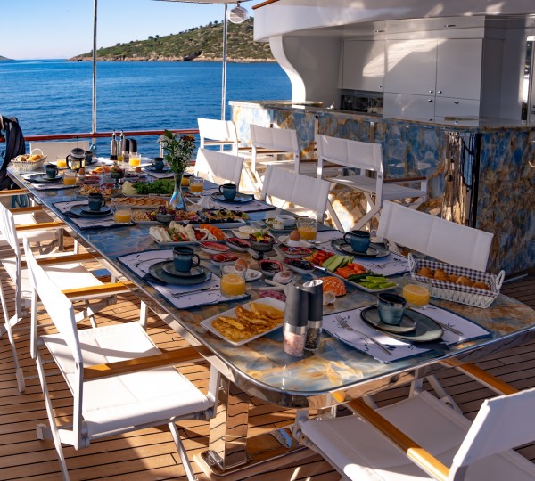 Bar And Dining On Deck