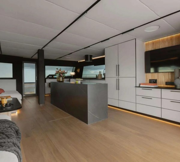 Stunning contemporary open galley