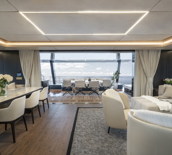 Main salon looking aft