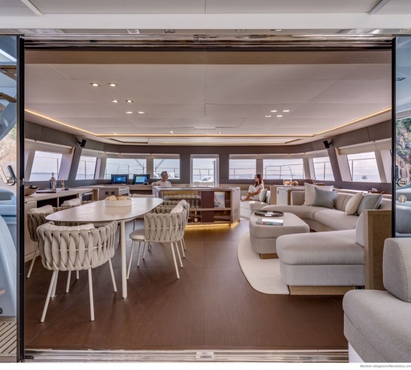 Main salon view from aft cockpit