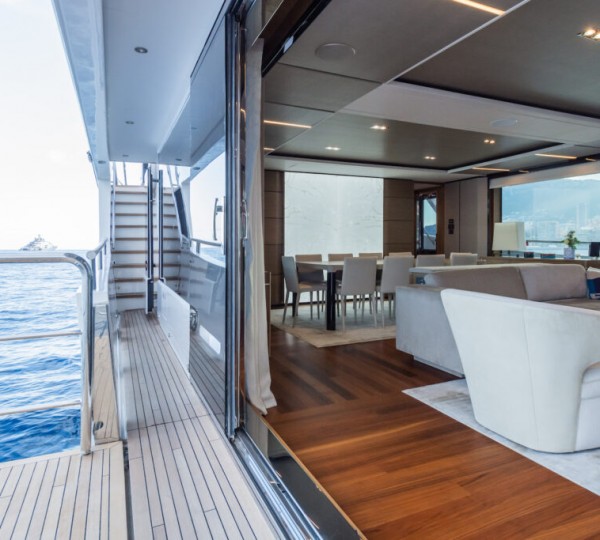 Port side balcony into main salon