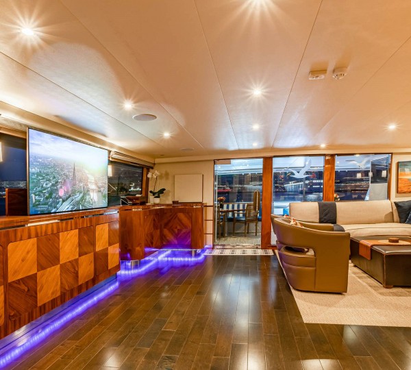 Beautiful styling with inlaid wood and feature lighting