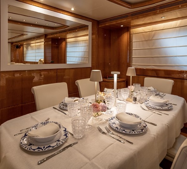 Main salon dining setting