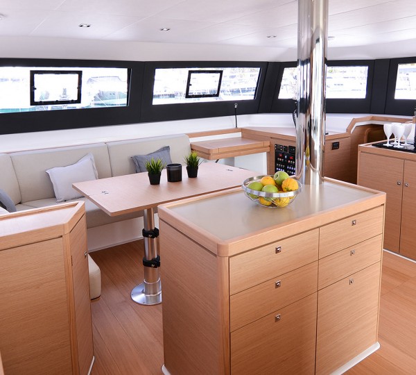 Main salon galley and island